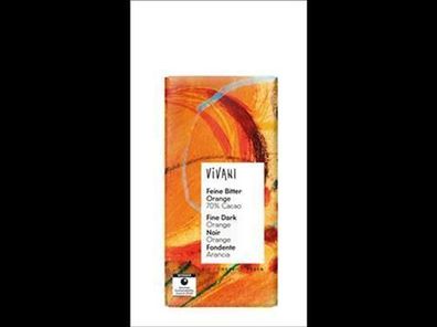 Vivani 6x Feine Bitter Orange Schokolade 70% Cacao 100g