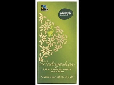 Naturata 3x Madagaskar dunkle Edelvollmilch 55% 100g