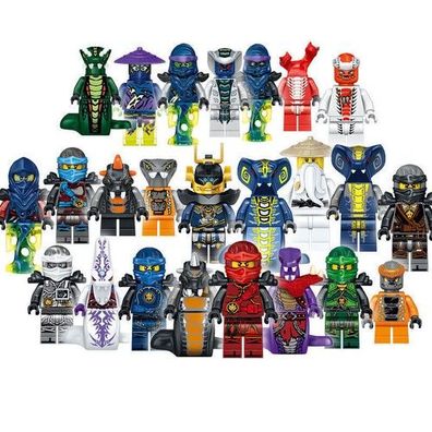 Set mit 24 Ninjago Minifiguren Kai Jay Sensei Wu Meister Bausteine ??Spielzeug