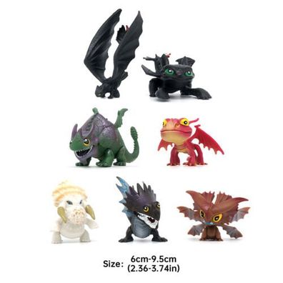 7 Stuck Drachenzahmen leicht gemacht 3,7 Zoll Night Fury Actionfigur ohne Zah