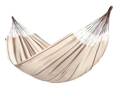 La Siesta Modesta Nougat - Doppel- Hängematte aus Biobaumwolle, beige Hängematt
