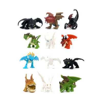 12 Stck. How To Train Your Dragon Night Fury Ohnezahn 4 cm Figur Spielzeug To