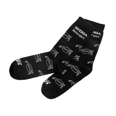 Original Skoda Socken Gr. 39-42 Motorsport RS Strümpfe schwarz 6U0084361E