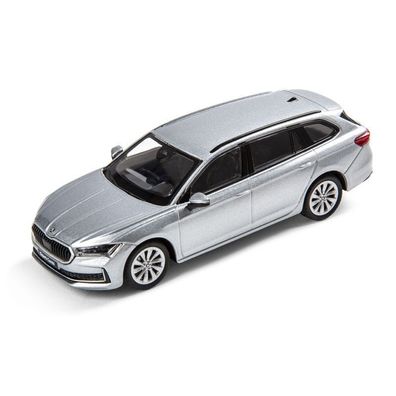 Original Skoda Superb Combi 1:43 Modellauto silber Miniatur 3P0099300M7P
