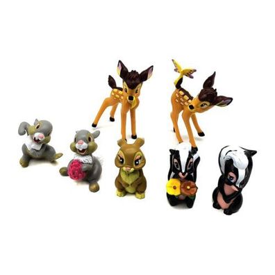 7 Stuck Bambi Klopfer Blume Figur Modell Display Puppe Kinder Geschenk Spielz
