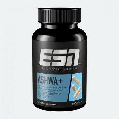 ESN Ashwa+ , 120 Kapseln, Ashwagandha KSM-66