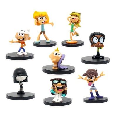 The Loud House 2" Actionfigur 8-teiliges Set Cake Topper Modell Spielzeug Pup
