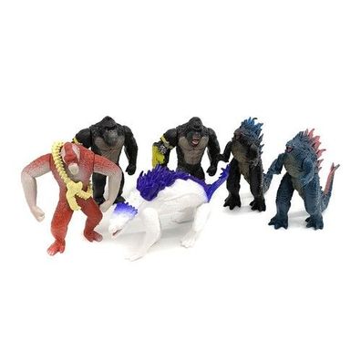 6Stk Godzilla vs. Kong 2 Figur Spielzeug Skar Shimo Kong Modell Spielzeug Puppe