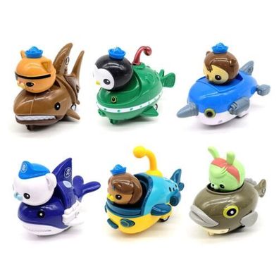 6 Stuck The Octonauts Spielzeug Auto Figur Barnacles Peso Kwazii Crew Modell