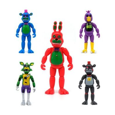 5Pcs Teddy Bear´s Five Nights at Black Light Edition Licht Figur Set Spielzeug