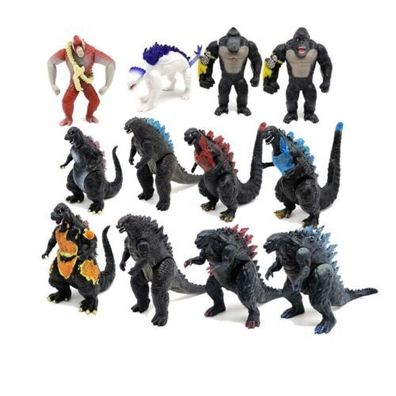 12 Stuck Godzilla vs. Kong 2 Monsters Shimo Skarking KingKong Figur Modell Sp