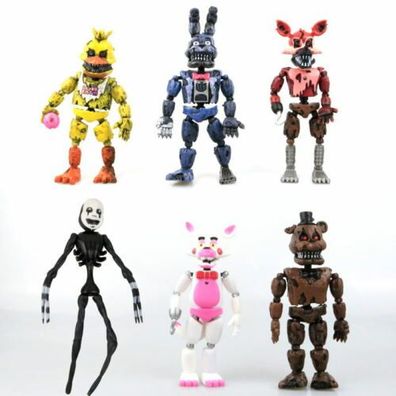 6-teiliges FNAF Five Nights At Freddy´s 6"-Actionfiguren-Modell abnehmbares S