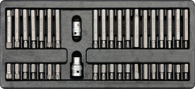 Schubladeneinsatz 385x175x41mm inkl. Schraubendreher-Bits, 40-teilig