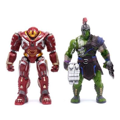 2 Stuck Marvel Ragnarok Gladiator Hulk & Iron Man Hulkbuster 18 cm Actionfigu
