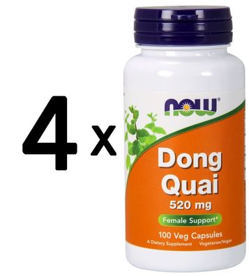 4 x NOW Foods Dong Quai, 520mg - 100 caps