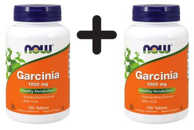 2 x NOW Foods Garcinia, 1000mg - 120 tablets