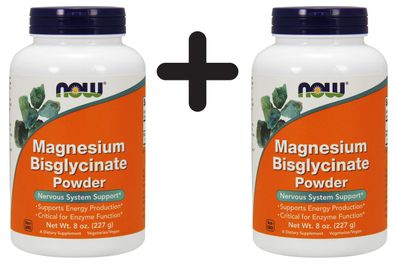 2 x NOW Foods Magnesium Bisglycinate Powder - 227g