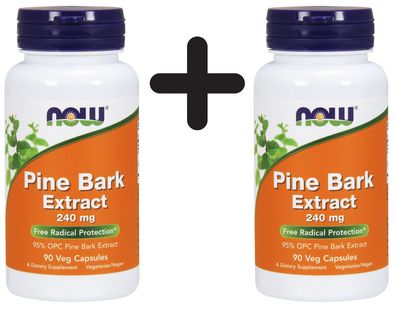 2 x NOW Foods Pine Bark Extract, 240mg - 90 vcaps