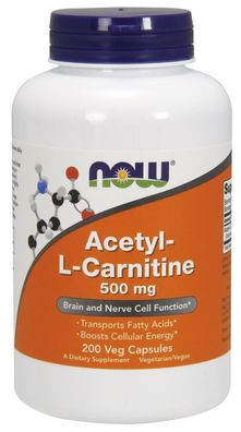 Acetyl L-Carnitine, 500mg - 200 vcaps
