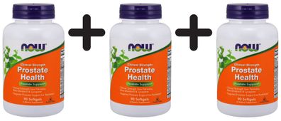 3 x NOW Foods Prostate Health Clinical Strength - 90 softgels