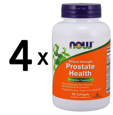 4 x NOW Foods Prostate Health Clinical Strength - 90 softgels