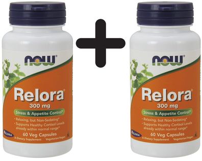 2 x NOW Foods Relora, 300mg - 60 vcaps