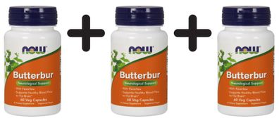 3 x NOW Foods Butterbur - 60 vcaps