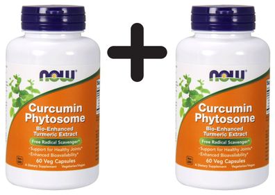 2 x NOW Foods Curcumin Phytosome - 60 vcaps