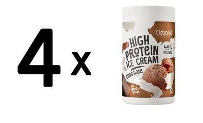 4 x OstroVit High Protein Ice Cream, Chocolate - 400g