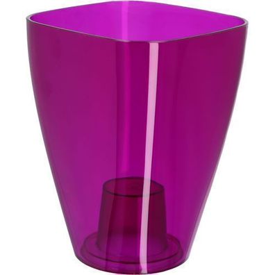 KADAX Blumentopf für Orchidee, 9 cm, eckig, Pflaume
