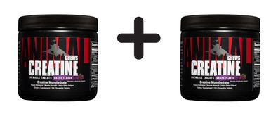 2 x Universal Nutrition Creatine Chews, Grape - 120 chewable tablets
