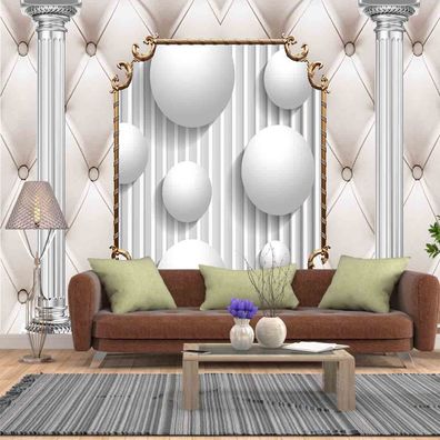 Vlies Fototapete Wandtapete Wandbilder 3D Leder Weichen Paket Säulen 1651