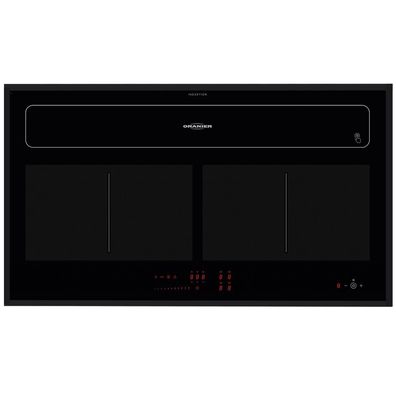 Oranier Kochfeld Induktion 90 cm autark Kochfeldabzug Umluft & schwarzer Rahmen