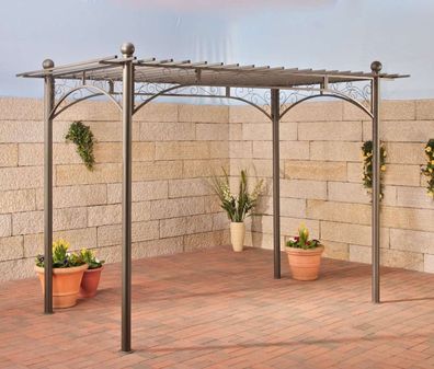 Rosenbogen-Rankhilfe Rankgitter Rosensäule Metall Spalier Garten-anthrazit