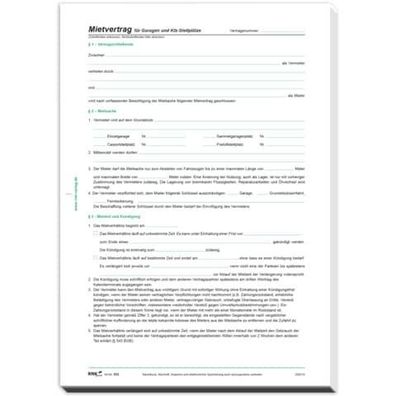 RNK Verlag 553/10 Mietvertrag für Garagen