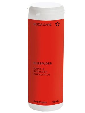 SÜDA CARE -  EVERYDAY Fußpuder - 100 g Zart duftender Puder, desodoriert, bindet