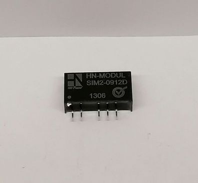 HN Power SIM2-0912D-SIL7 DC/DC-Conv 9: /-12V 2x82mA 2W