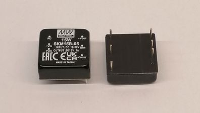 Mean Well SKM15B-05 DC/DC-Conv 18-36: 5V 3000mA 15W