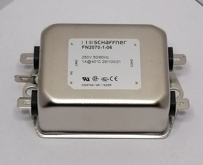 Schaffner Einphasenfilter zweistufig FN2070-1-06 230V/1A
