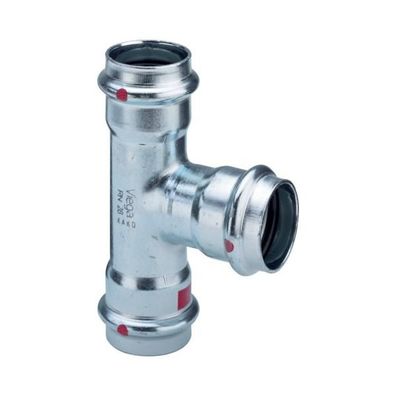 Viega T-Stück mit SC Prestabo 1118 in 22mm Stahl verzinkt