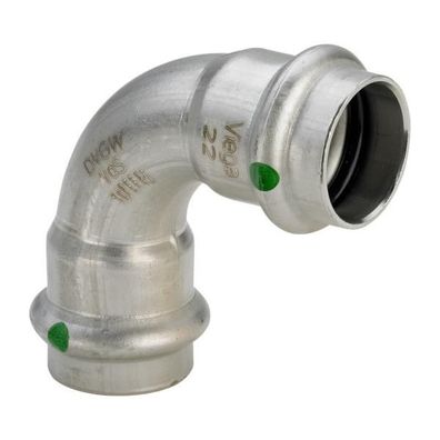 Viega Bogen 90 Grad mit SC Sanpress Inox 2316 in 42mm Edelstahl
