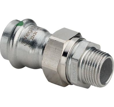 Viega Verschraubung mit SC Sanpress Inox 2365 in 15mm x R1/2 Edelstahl