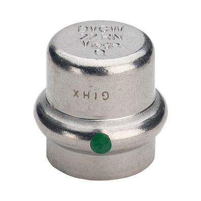 Viega Verschlusskappe mit SC Sanpress Inox 2356 in 22mm Edelstahl