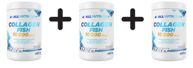 3 x Allnutrition Collagen Fish, 10000mg (Mango) - 480g