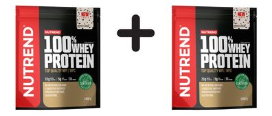 2 x Nutrend 100% Whey Protein, Cookies & Cream - 1000g