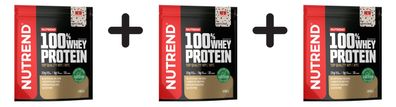3 x Nutrend 100% Whey Protein, Cookies & Cream - 1000g