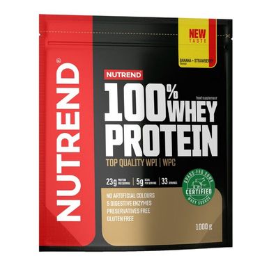 100% Whey Protein, Banana + Strawberry - 1000g