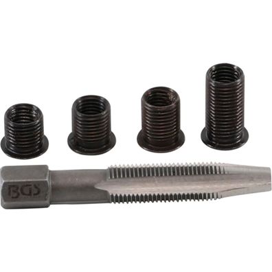 BGS Gewinde Reparatur Zündkerzengewinde Reparatursatz Gewindebohrer M8 x 1,0mm