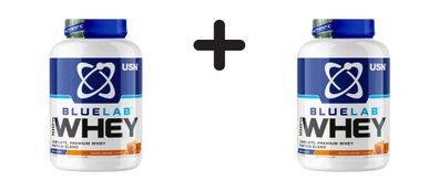 2 x USN Blue Lab Whey (2000g) Salted Caramel