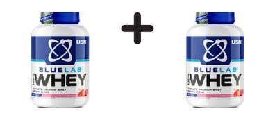 2 x USN Blue Lab Whey (2000g) Strawberry